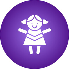 Doll icon single vector illustration