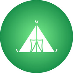 Camping Tent icon single vector illustration