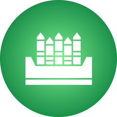 Crayon icon single vector illustration