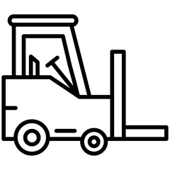 Forklift Line Icon Style