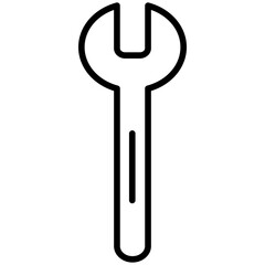 Wrench Line Icon Style