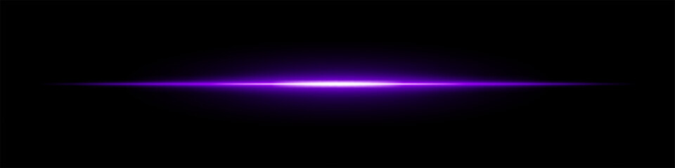 A vibrant purple light streak glows against a dark black background, creating a futuristic and high-tech abstract visual effect.