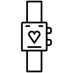 SmartWatch Line Icon Style
