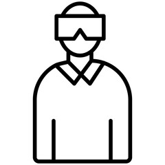 VirtualReality Line Icon Style