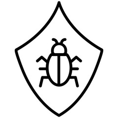 Antivirus Line Icon Style