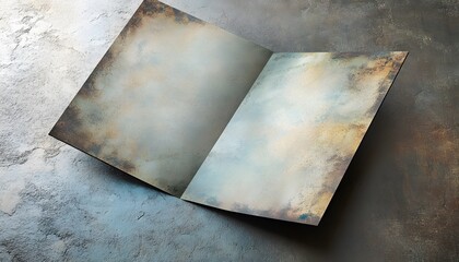Distressed Metal Texture Bifold Mockup Design