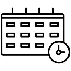 Deadline Line Icon Style