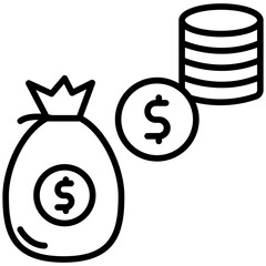 Finance Line Icon Style