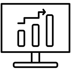 Data Analysis Line Icon Style