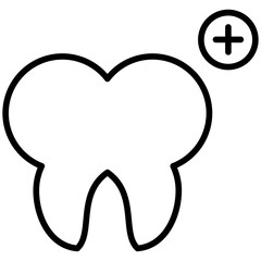 Tooth Line Icon Style