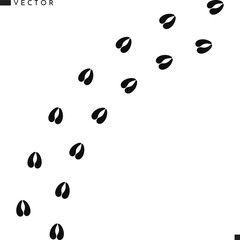 Giraffe footprint vector illustration. Wild animal track 