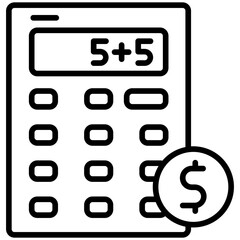 Calculating Line Icon Style