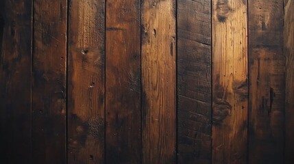 Obraz premium Featuring weathered wooden planks, this rustic surface radiates a warm glow, inviting feelings of comfort and tranquility in a peaceful retreat, perfect for relaxation and reflection