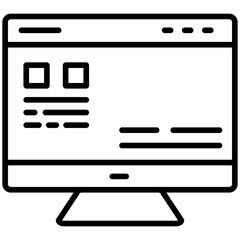 Website Coding Line Icon Style