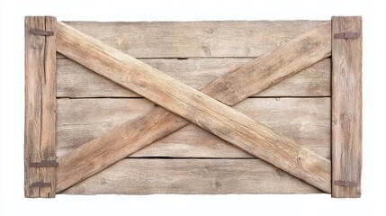 Obraz premium Rustic Wooden Barn Door with Natural Texture and Detailed Frame Elements