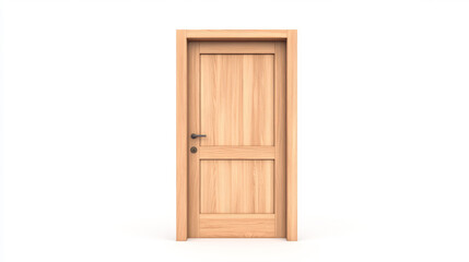 Minimalist Modern Wooden Door Design in Ultra Clean White Background