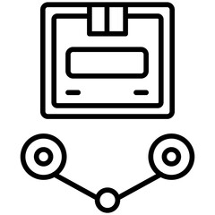Drop Shipping Line Icon Style