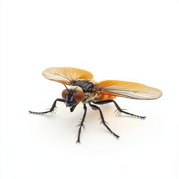 Botfly Isolated on White Background for Educational or Scientific Use