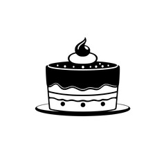 A delectable layered cake, adorned with chocolate frosting and delightful sprinkles. Perfect for birthdays or any special occasion.
