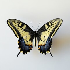 Naklejka premium Butterfly with Open Mouth Isolated on White Background