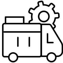 Logistics Delivery Line Icon Style