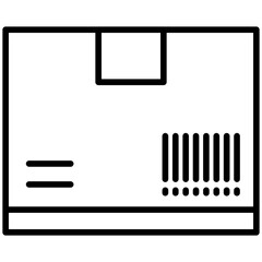 Package Barcode Line Icon Style