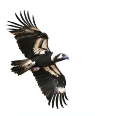 Fototapeta premium Condor in isolation on white background for wildlife and conservation marketing campaigns