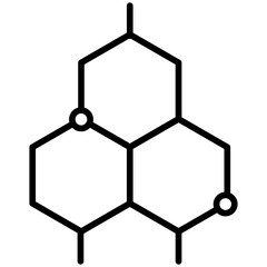 Fototapeta premium Molecule Line Icon Style