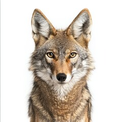 Fototapeta premium Coyote Isolated on White Background