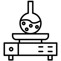 Scale Chemical Line Icon Style