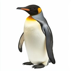 Fototapeta premium Emperor Penguin isolated on white background for wildlife marketing campaigns