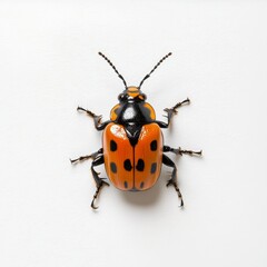 Close-up of a Flower Beetle isolated on a white background for nature photography and educational projects