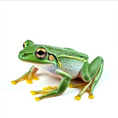 Obraz premium Frog Isolated on White Background for Marketing Campaigns