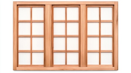 Traditional Wooden Lattice Door with Elegant Texture in Japanese Style