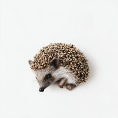 Obraz premium Hedgehog Isolated on White Background for Product Photography