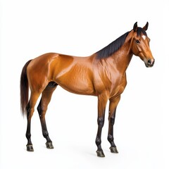 Obraz premium Isolated Horse on White Background for Marketing Campaigns