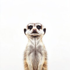 Meerkat isolated on white background for marketing campaigns