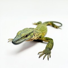 Fototapeta premium Monitor Lizard Isolated on White Background