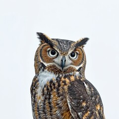 Fototapeta premium Owl Isolated on White Background for Marketing Campaigns