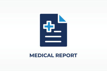 MEDICAL REPORT vector, icon or logo sign isolated symbol illustration