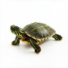 Obraz premium Pond Turtle isolated on white background for marketing campaigns