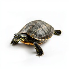 Obraz premium Pond Turtle isolated on white background for marketing campaigns