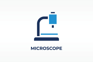 MICROSCOPE vector, icon or logo sign isolated symbol illustration