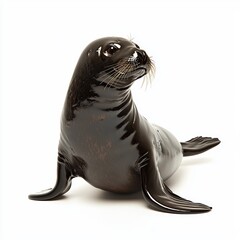 Seal isolated on white background for wildlife and nature marketing campaigns