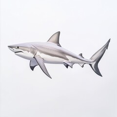Shark isolated on white background for marketing campaigns