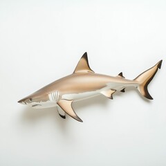 Fototapeta premium Shark isolated on white background for marketing campaigns