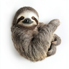 Fototapeta premium Sloth isolated on white background for marketing campaigns