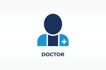 Obraz premium DOCTOR vector, icon or logo sign isolated symbol illustration