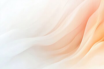 Obraz premium A soft peach and white abstract wave digital art calm background gentle aesthetic minimalist design