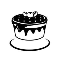 A delectable chocolate cake, perfect for birthdays or any special occasion.  This image showcases a rich, creamy dessert with chocolate frosting and delightful decorations.